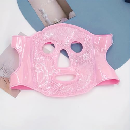 Gel Beads Ice Face Mask - Cold Hot Compress Pack for Puffiness