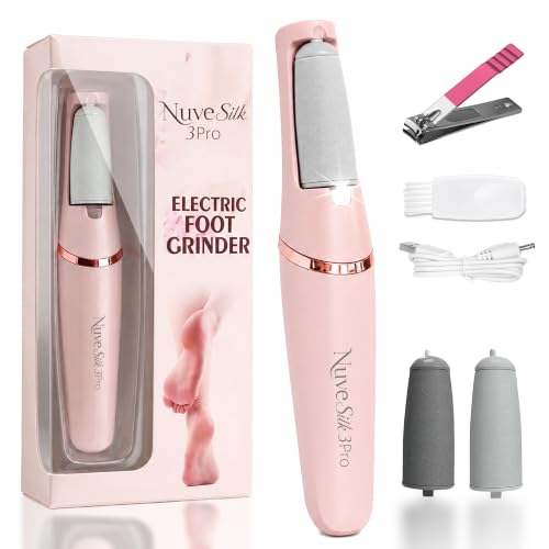 Electric Callus Remover for Feet - Nuve Silk 3 Pro 2-Speed Foot File