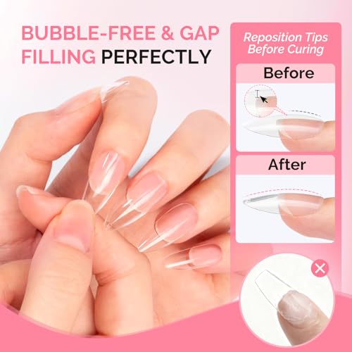 MelodySusie Solid Nail Glue Gel - 2Pcs 20g for Acrylic Nails