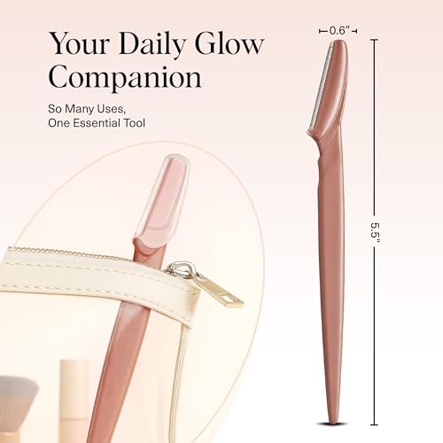 Kitsch Dermaplane Facial Razors - 12 Pack Exfoliating Face Shaver (Terracotta)