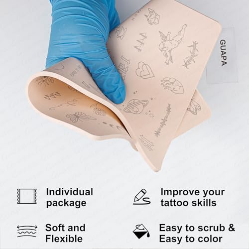 Guapa 3mm Tattoo Practice Skin Double-Sided Silicone Pad