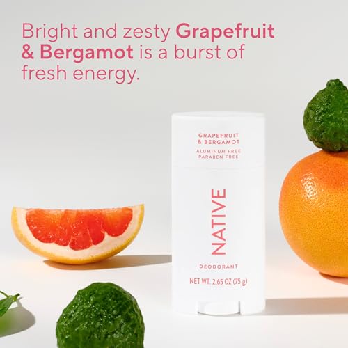 Native Aluminum-Free Deodorant for Women & Men 2.65oz Grapefruit & Bergamot - Pack of 1