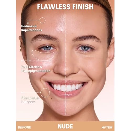 Honeybee Gardens Refillable Pressed Mineral Powder Foundation Compact with Puff & Mirror, Empty Customizable Makeup Kit, Travel-Friendly Luxury