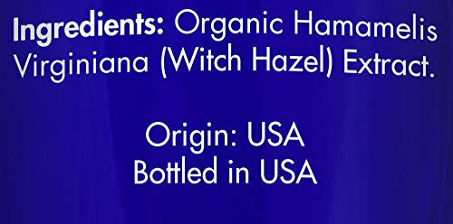 Organic Witch Hazel by Zongle, 4 OZ – 100% Pure Natural for Face, Acne, Butt, Skin, Scalp, Hair, Body