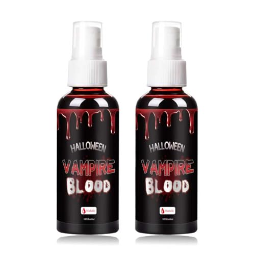 Fake Blood Spray for Halloween Costumes & Makeup (2-Pack)