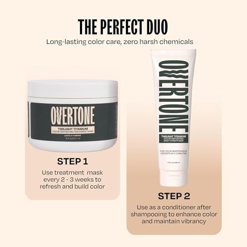 Overtone Semi-Permanent Hair Color Conditioner - Twilight Titanium, 8 oz