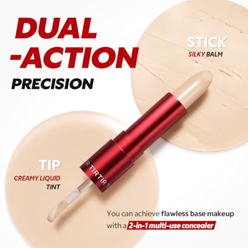 TIRTIR Glide&Hide Blurring Concealer #4.5N - Dual Applicator, Long-Lasting
