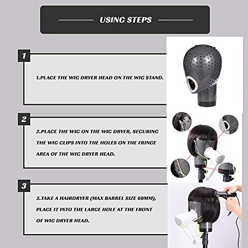 Wig Dryer Stand - Quick Drying Hair Mannequin Head Holder