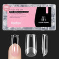 Beetles A- Square M Nail Tips Medium Square 576Pcs - Pre-Etched Acrylic Gel Extensions