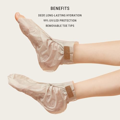 VOESH Vegan Collagen Socks - Moisturizing Foot Mask for Dry Cracked Feet