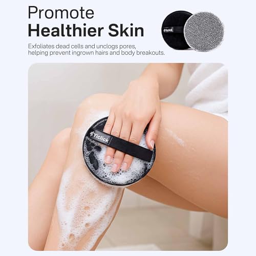 Yiclick Exfoliating Body Scrubber 2-Pack with Handle