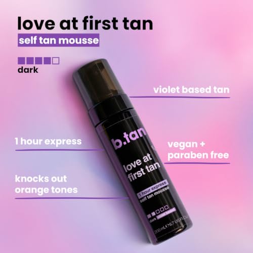 B.TAN Violet Self Tanner Kit - Dark Mousse with Mitt