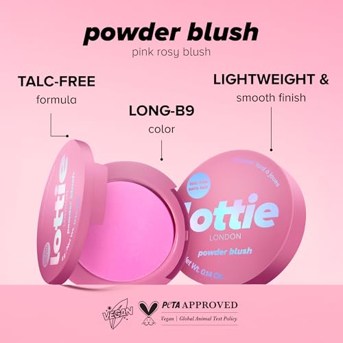 Lottie London Powder Blush – Rosy, Buildable, Vegan