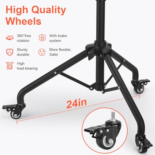 Adjustable Height Salon Tray Cart on Wheels with Storage