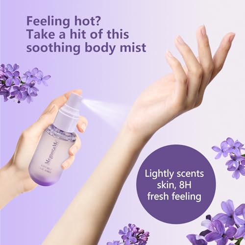 Lilac Amber Body Spray for Women, Long Lasting Floral Woody Mist