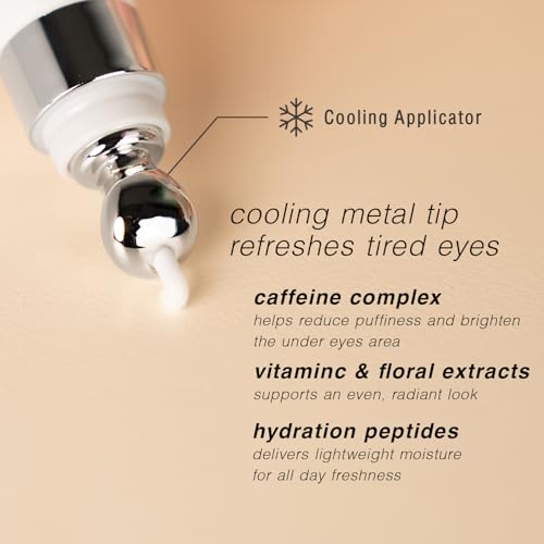 Epielle Brightening Eye Cream | Anti-Aging Serum for Dark Circles & Wrinkles | Cooling Applicator for Refreshing Application | Korean Skincare