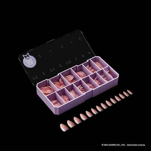 APR?S x Kuromi¢â Gel-X Neutral French Natural Almond Medium Box of Nail Tips (280pcs, 14 Sizes)