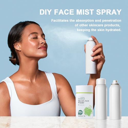 Glycolic Acid Powder, 4OZ / 116g, 99.9% Purity, Cosmetic Grade, DIY Glycolic Acid Mask, Make Your Own Glycolic Acid Lotion and Serum, Glycolic Acid Powder For Homemade Cosmetics