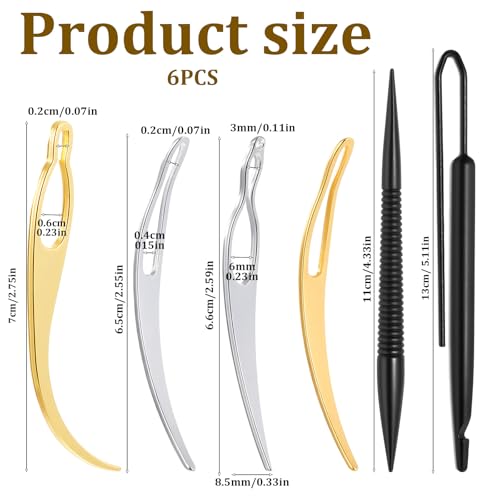 6Pcs Interlocking Tool for Dreadlocks - Lightweight Crochet Hooks