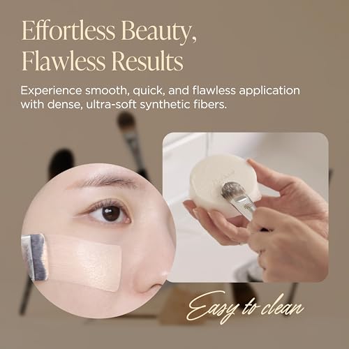 Piccasso FB11 Foundation Brush – Flat Soft Bristles for Liquid & Cream Makeup