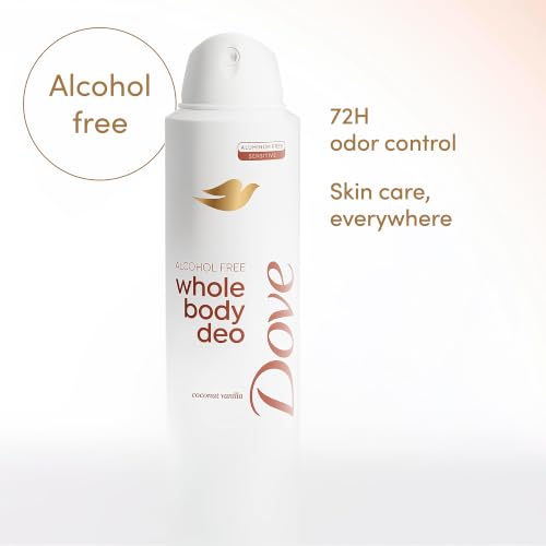 Whole Body Deodorant Spray - Coconut Vanilla, 4 oz | Alcohol-Free, 72-Hour Odor Control