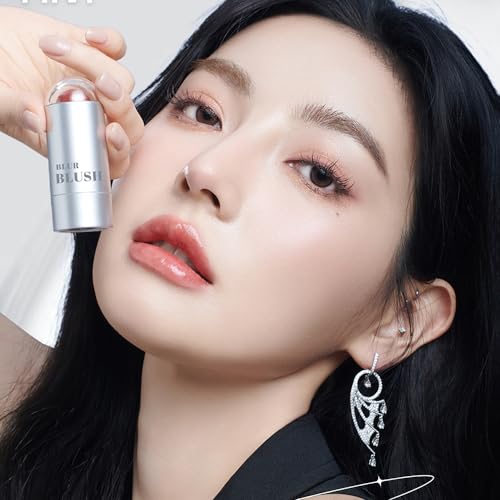 LAMUSELAND Cream Blush Stick, Multi Use Waterproof Natural Face Blush, Moisturize, Long-lasting, Pigmented & Blendable, Matte Makeup Blush Stick for Cheeks Eyes Lips (1, 04, M)