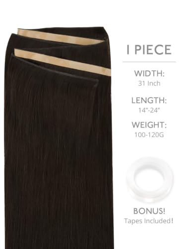 Wennalife Dark Brown 20 Inch Tape-in Human Hair Extensions - 120g Weft