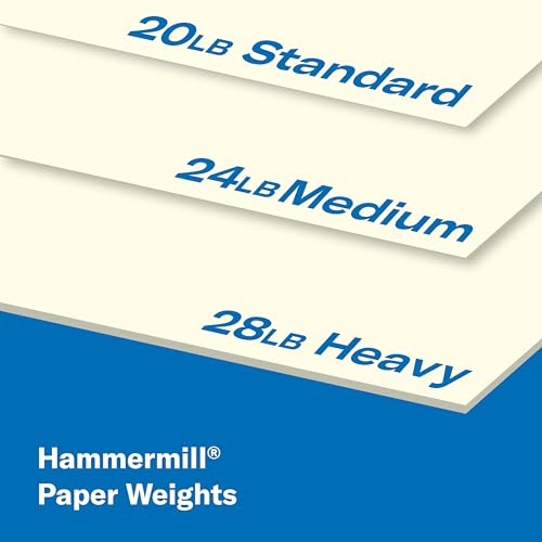 Hammermill Colored Paper, 20 lb Cream Printer Paper, 8.5 x 11-10 Ream (5,000 Sheets) - Made in the USA, Pastel Paper, 168030C