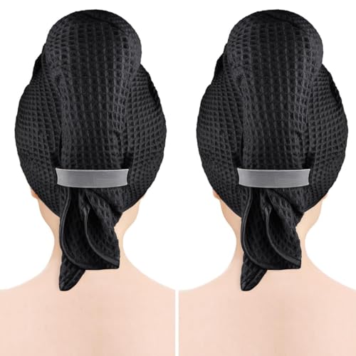 Microfiber Hair Towel Wrap 2 Pack – Fast Drying, All Hair Types