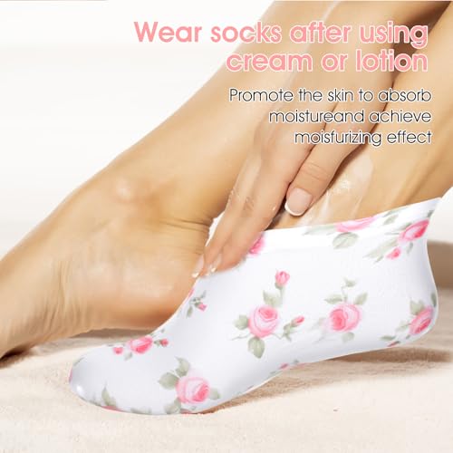 Abeillo Overnight Moisturizing Socks for Dry Cracked Feet - 6 Pairs