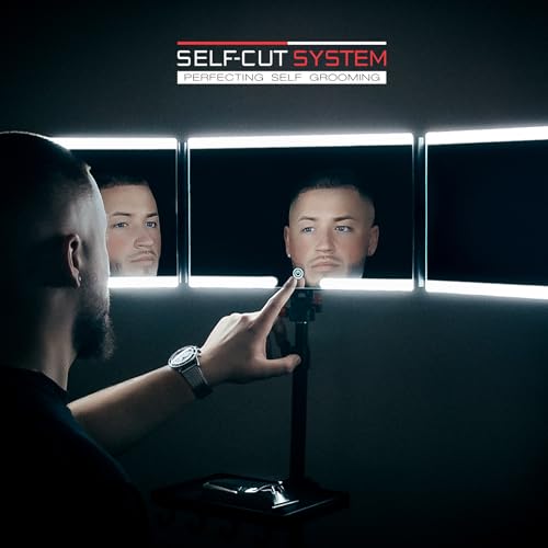 Self-Cut System 3-Way Mirror with LED Lights & Tripod Stand