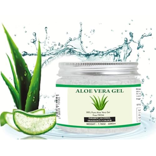 Aloe Vera Gel | 99% Pure Natural Aloe Gel | For Moisturizing Face Skin & Hair Care,Durable Moisturizing Hydrating Soothing | Non-Sticky (7.76 oz)
