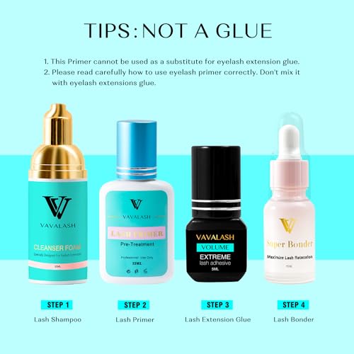 VAVALASH Lash Primer for Extensions - Professional Salon Use 15ml