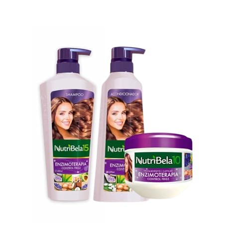 Nutribela Enzimoterapia Hair Care Set - Shampoo, Conditioner & Treatment 400mL