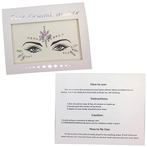 Mermaid Face Gems Stick Self-Adhesive Rhinestone Jewels