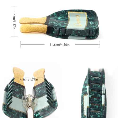 Novelty Champagne Claw Clips,Personalized Liquor Wine Bottle Shape Hair Clips,Beer Bottle Shape Hair Jaw Clips,Acetate Hair Clips for Women Hair Jaw Barrettes Accessories