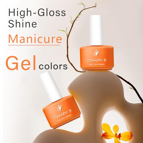 TONITU G · Gel Nail Polish Set 6 Colors Gel Polish Kit, Light Grey Soft Pink Pastel Blue Lavender Pale Yellow Blush Nail Art Design Soak Off LED at Manicure DIY Home Salon Gifts for Women Girls