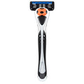 Personna Men's 5 Blade Razor with Bulk Pack of 12 Replacement Razor Cartridges and Shaving Razor Handle (Silver)