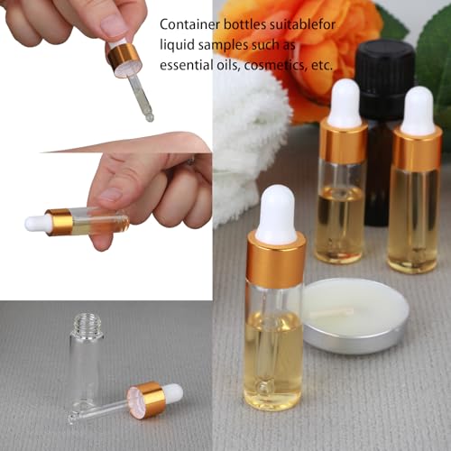 36-Piece 5ml Glass Dropper Bottles with Gold Caps
