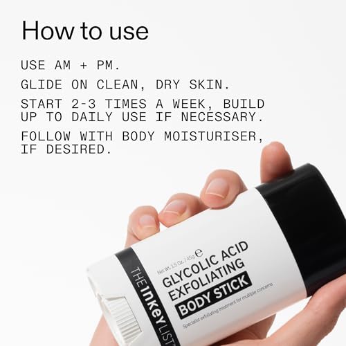 Glycolic Acid Exfoliating Body Stick - Smooth Rough Skin, Fragrance-Free