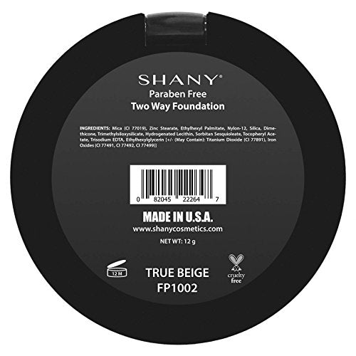 SHANY Two Way Compact Pressed Powder Foundation, Wet & Dry