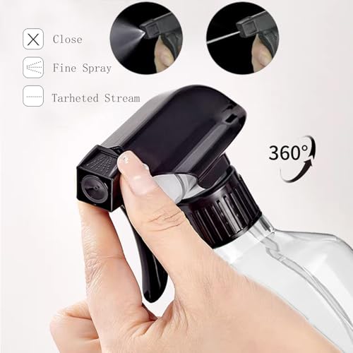 2 Pack Leakproof Spray Bottles 300ml - Dual Mist/Jet Nozzle