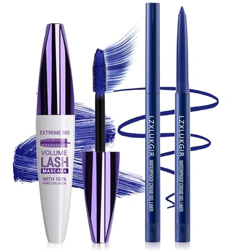Blue 5D Mascara and Eyeliner Set Waterproof