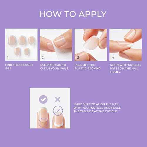 KISS imPRESS No Glue Mani Press On Nails, French, 'Glimpse', White, Medium Size, Coffin Shape, Includes 30 Nails, Prep Pad, Instructions Sheet, 1 Manicure Stick, 1 Mini File