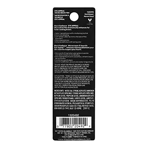Black Radiance Micro Brow Pen Dark Brown - Pack of 2