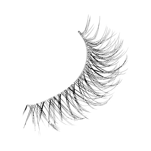 KISS The New Natural, False Eyelashes, White Shirt', 12 mm, Includes 1 Pair Of Fake Lashes, Contact Lens Friendly, Easy to Apply, Reusable Strip Lashes