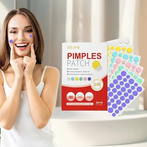 240 Acne Pimple Patches – Hydrocolloid Spot Stickers Waterproof