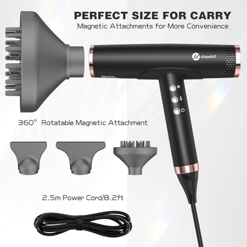 Slopehill Professional Ionic Hair Dryer with Diffuser 2000W