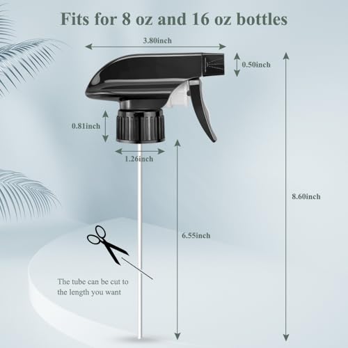 Wedama Adjustable Spray Nozzles for 8 oz & 16 oz Bottles - 2 Pack