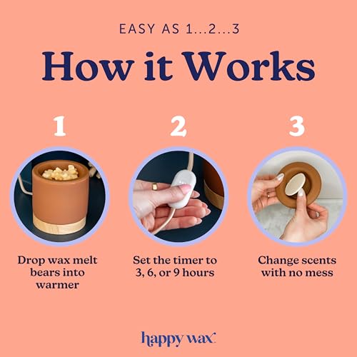 Happy Wax Clay Mod Max XL Warmer - Our Largest Warmer Ever! - Perfect for Great Rooms & Open Concept Spaces - for use with Scented Wax Melts